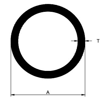 Aluminium Extrusion Round Tube Profile